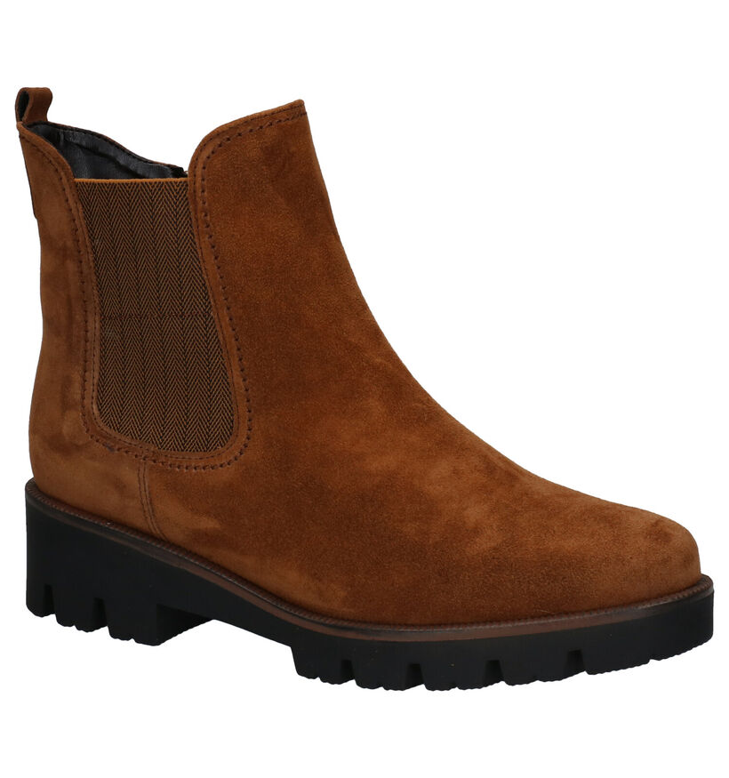 Gabor OptiFit Cognac Chelsea Boots in nubuck (282407)