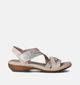Rieker Sandales plates en Or pour femmes (354992)