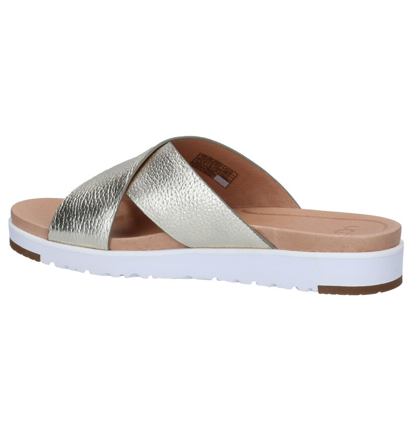 UGG Kari Gouden Slippers in leer (285502)