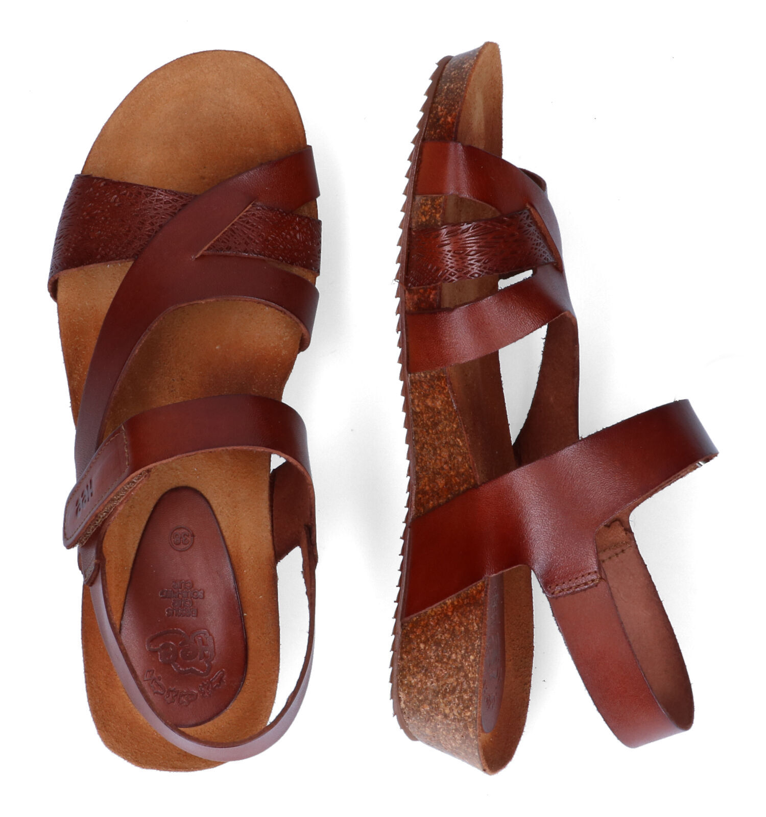 Hee sandalen cognac outlet