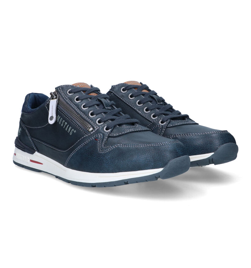 Mustang Chaussures à lacets en Bleu foncé pour hommes (336649)