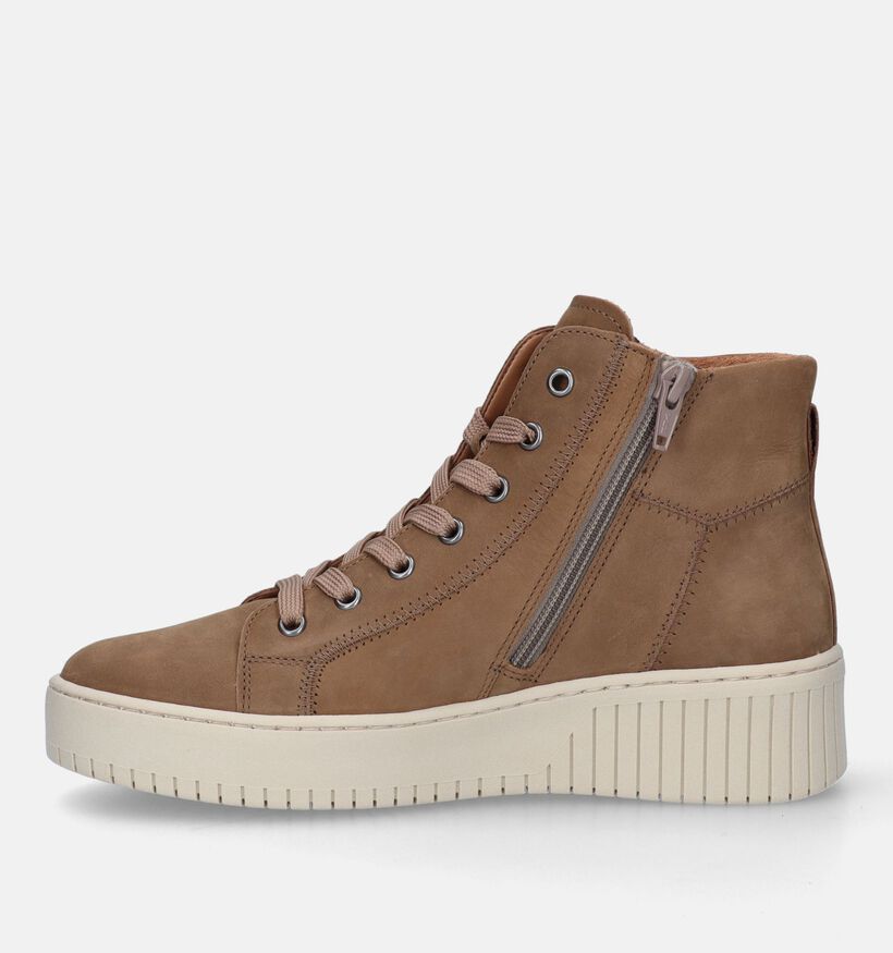 Gabor Best Fitting Camel Hoge sneakers voor dames (331300) - geschikt voor steunzolen