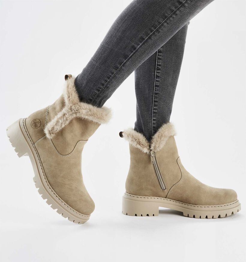 Rieker Bottines Chelsea en Beige pour femmes (347429)