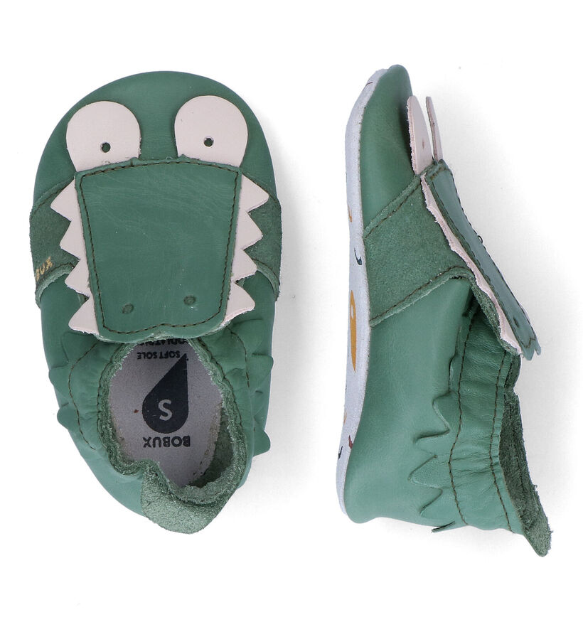 Bobux Snap Chaussons en Vert pour garçons, filles (330699)