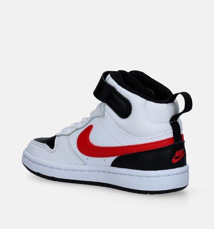 Nike Court Borough Mid 2 Witte Sneakers voor jongens, meisjes (341569) - geschikt voor steunzolen