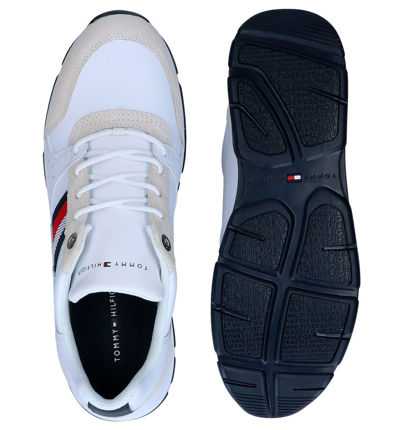 Tommy Hilfiger Witte Veterschoenen in daim (279964)