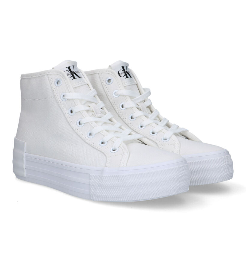 Calvin Klein Vulc Flatform Baskets en Blanc pour femmes (321041)