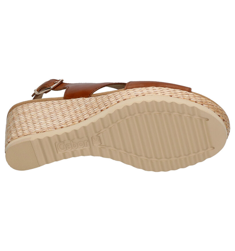 Gabor Cognac Sandalen in leer (271725)