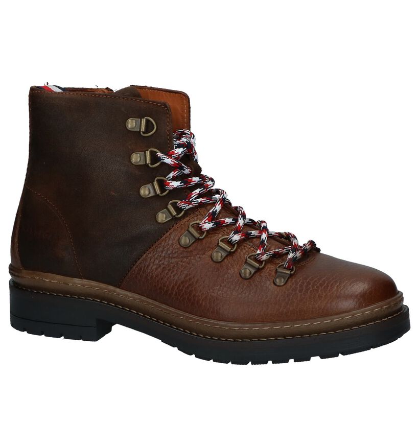 Cognac Boots Rits/Veter Tommy Hilfiger Elevated Outdoor Hiking in leer (225512)