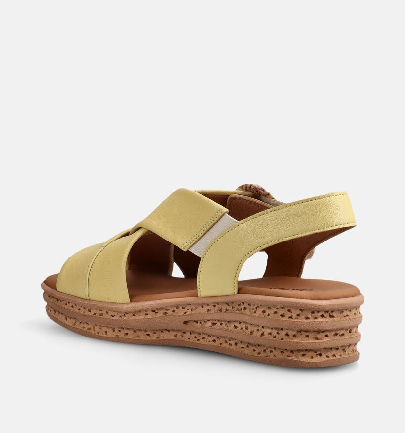 Gabor Sandales compens&eacute;es en Jaune pour femmes (373317)