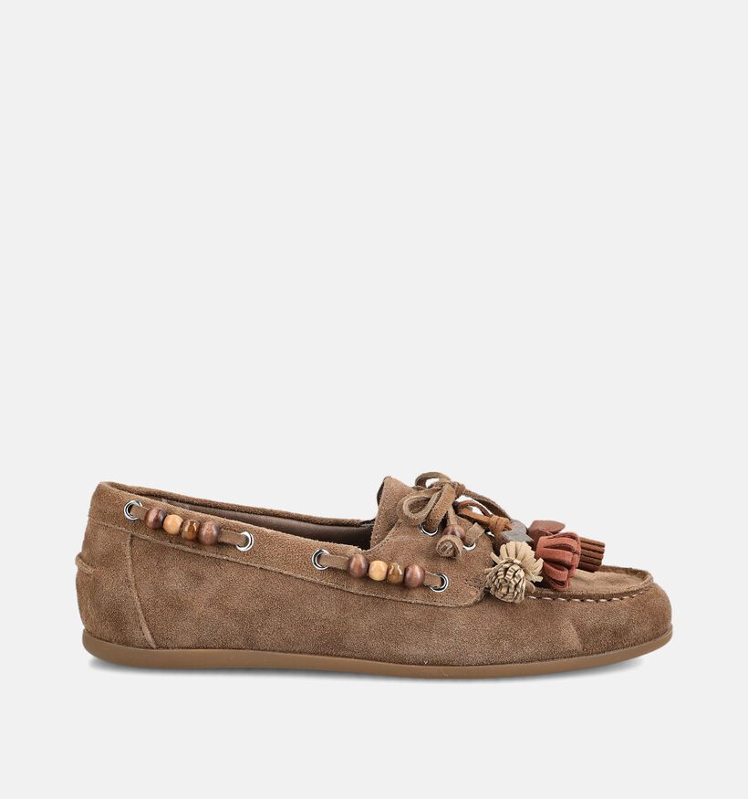 La Strada Donkerbeige Bootschoenen voor dames (384265)