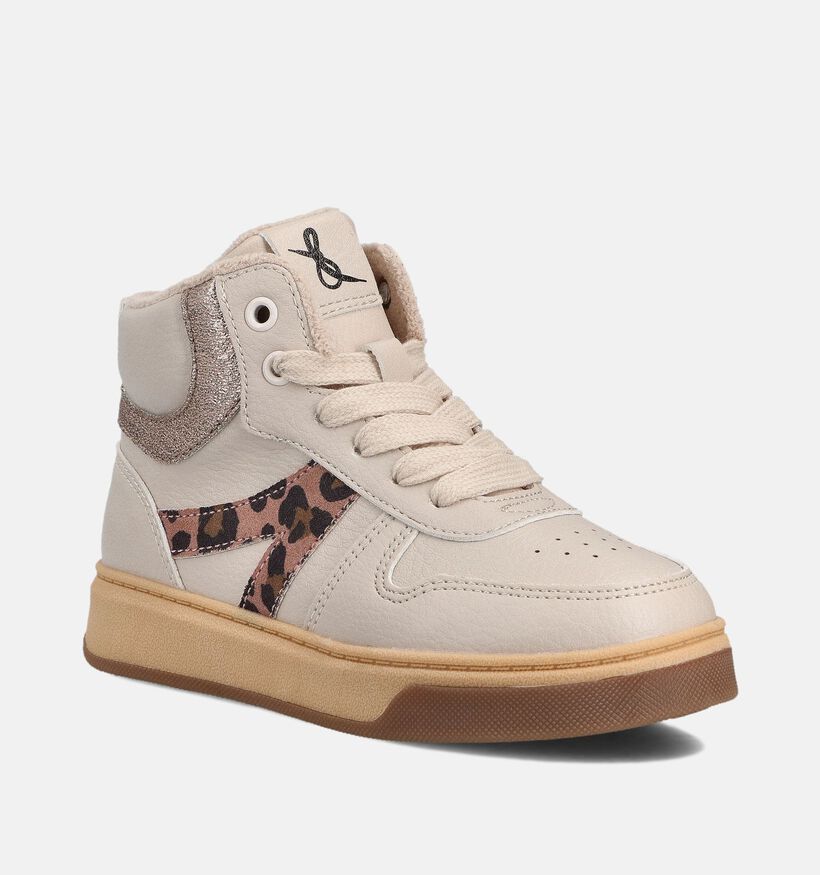 Milo & Mila Beige veterboots voor meisjes (362925) - geschikt voor steunzolen