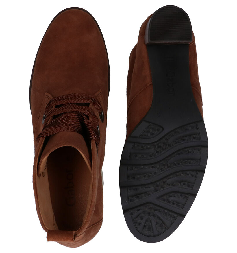 Gabor Best Fitting Cognac Enkellaarzen in nubuck (283916)