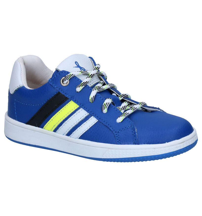 Milo & Mila Blauwe Rits-veterschoenen voor jongens (289360) - geschikt voor steunzolen