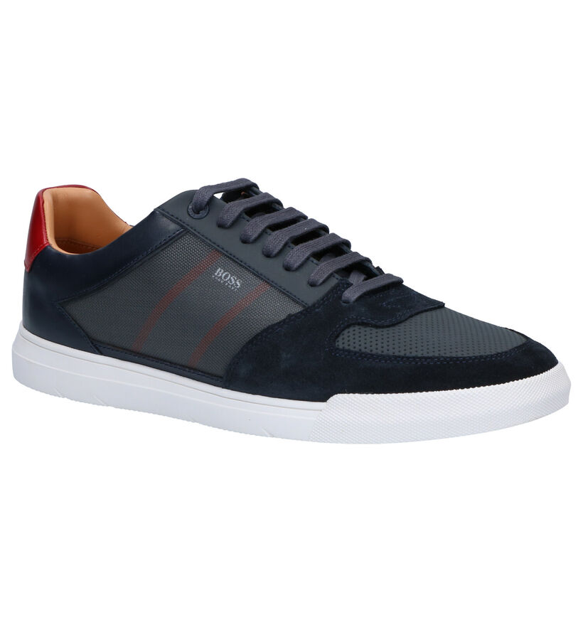 Hugo Boss Cosmo Tenn Chaussures à Lacets en Bleu en daim (264770)