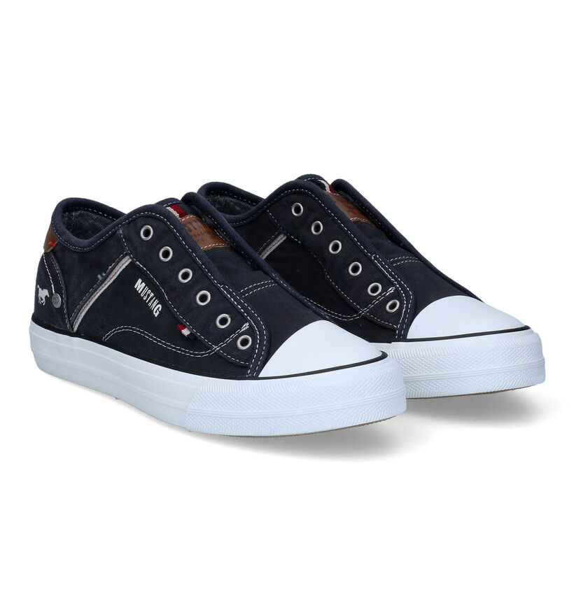 Mustang Slip-ons en Bleu pour femmes (303675)