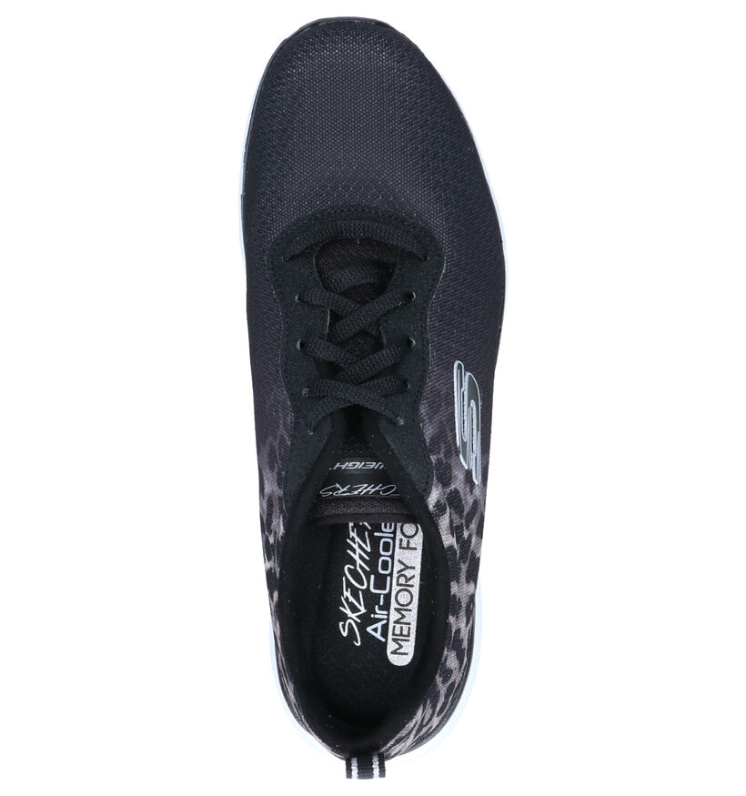 Skechers Flex Appeal Zwarte Sneakers in stof (264477)