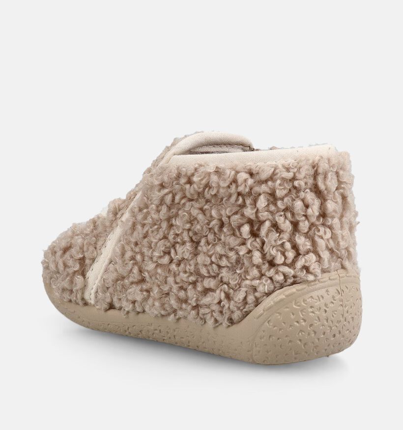Milo & Mila Xadage Beige Babypantoffels voor meisjes, jongens (381101) - geschikt voor steunzolen