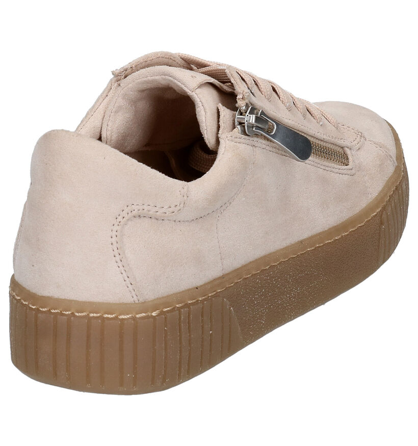 Youh! Chaussures à lacets en Beige clair en textile (265848)