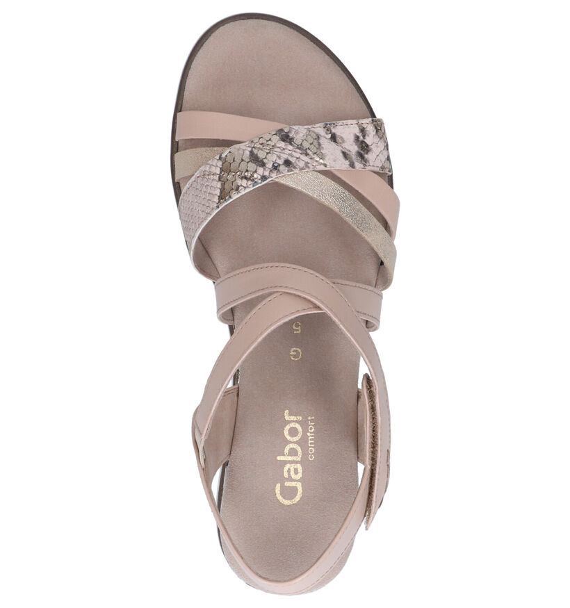 Gabor Beige Sandalen in leer (271741)