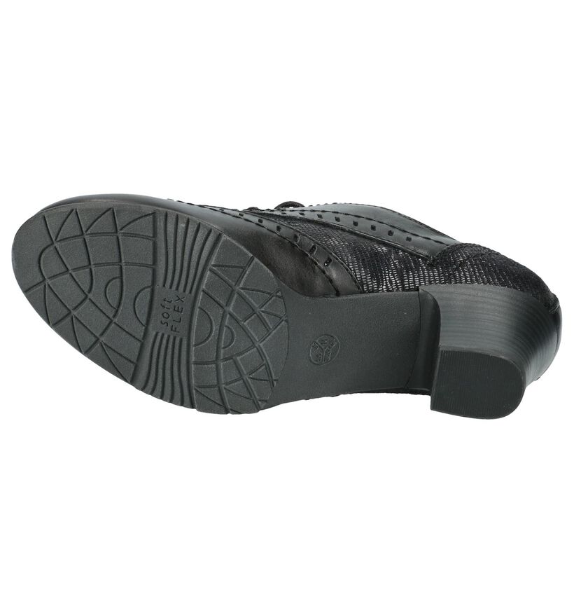 Jana Zwarte Veterschoen met Hak, , pdp