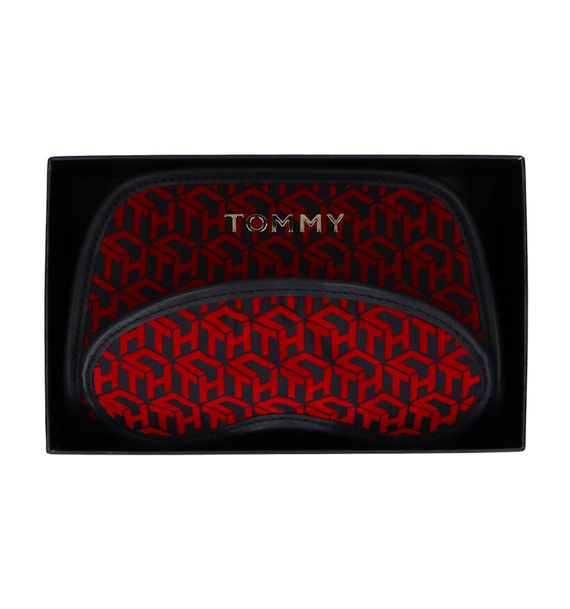 Tommy Hilfiger Trousse de Maquillage + Masque de Sommeil en Bleu/Rouge en simili cuir (264581)