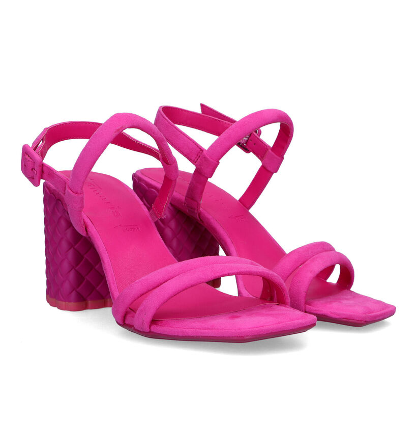 Tamaris Sandales à talons en Rose fuchsia pour femmes (322344)