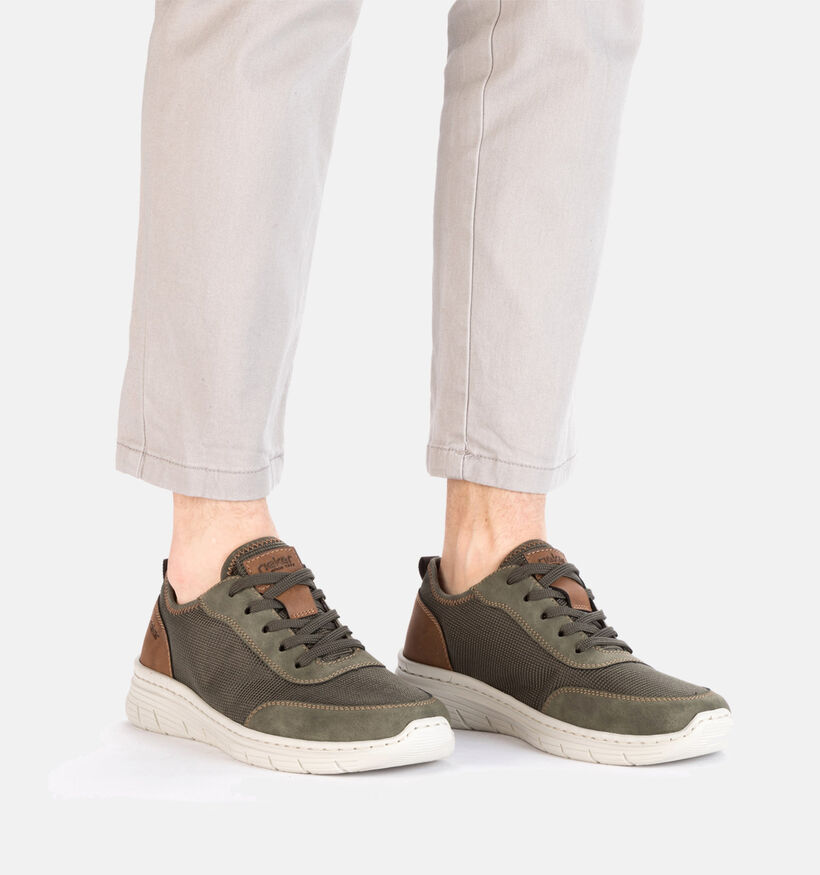 Rieker Chaussures à lacets en Vert kaki pour hommes (355126)