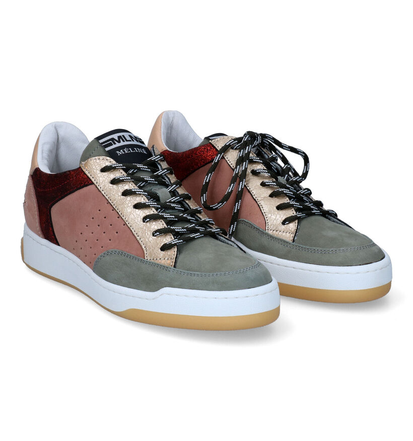 Méliné Roze Veterschoenen voor dames (316074) - geschikt voor steunzolen