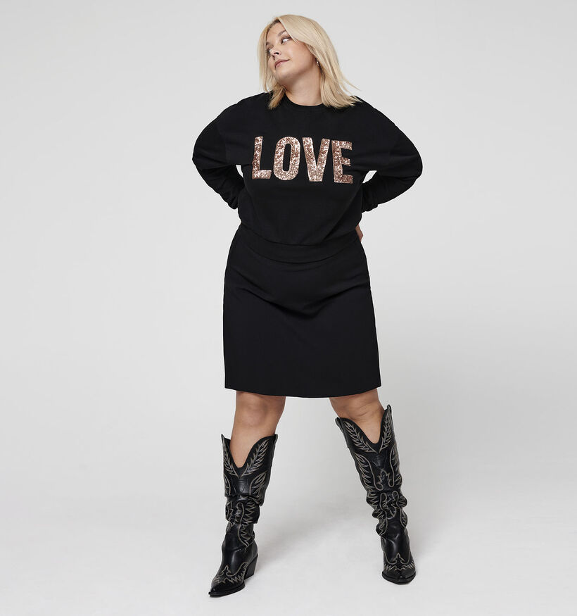 ONLY Carmakoma Katya Zwarte Sweater voor dames (344215)
