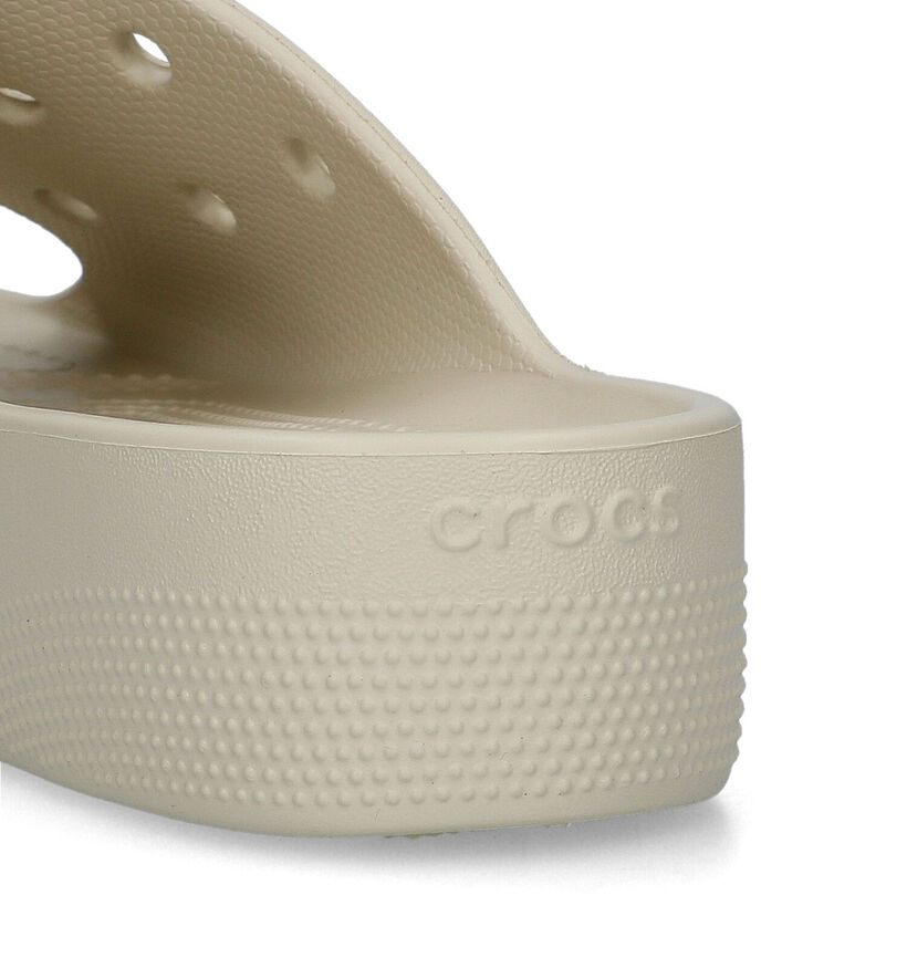 Crocs Classic Platform Beige Slippers voor dames (322210)