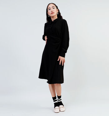 Robe mi-longue noir