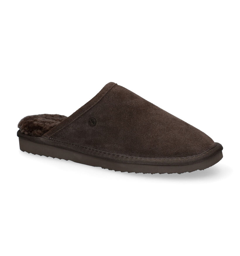 Warmbat Classic Pantoufles en Cognac pour hommes (346339)