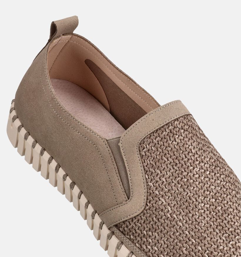 Ilse Jacobsen Chaussures &agrave; enfiler en Taupe pour hommes (372267) - pour semelles orthop&eacute;diques