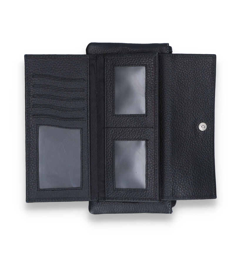 Crinkles Zwarte Ritsportemonnee voor dames (340496)