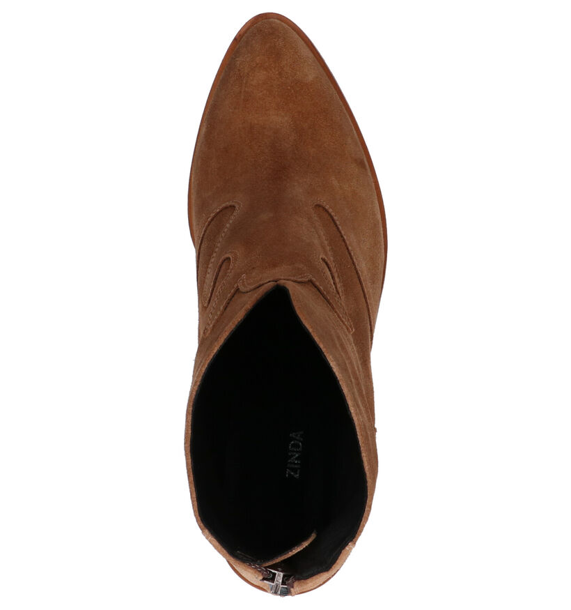 Zinda Cognac Western Enkellaarzen in daim (279457)