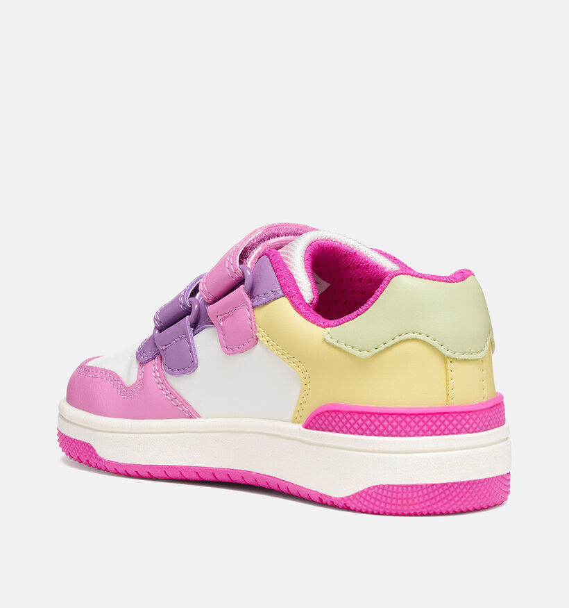 Geox Washiba Baskets basses en Rose/Multi pour filles (377732) - pour semelles orthop&eacute;diques
