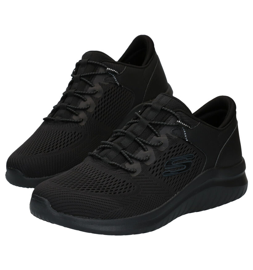 Skechers Ultra Flex Baskets en Noir en textile (293901)