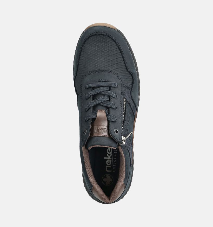 Rieker Donkerblauwe Schoenen met Veter en Rits voor heren (376509) - geschikt voor steunzolen