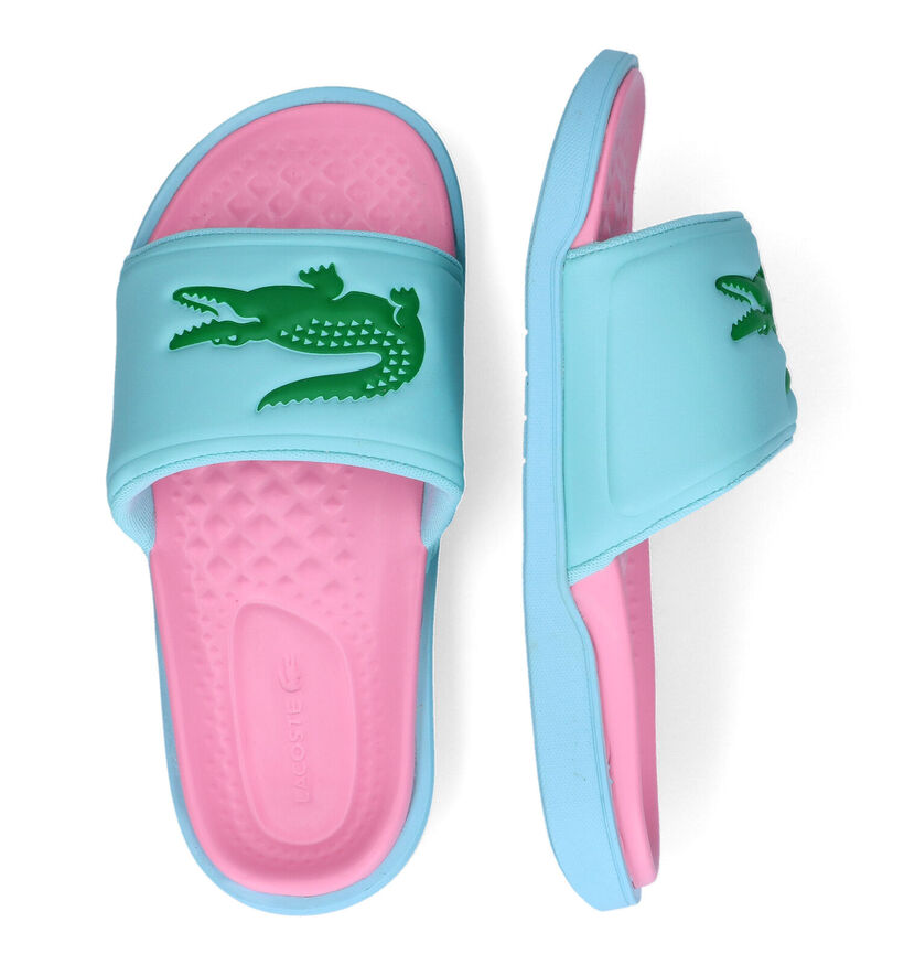 Lacoste Croco Dualiste Claquettes en Turquoise pour femmes (305582)