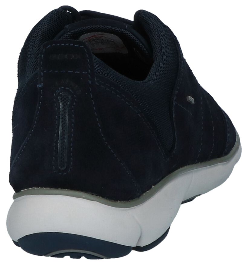 Donker Blauwe Sneakers Geox Nebula in stof (223064)