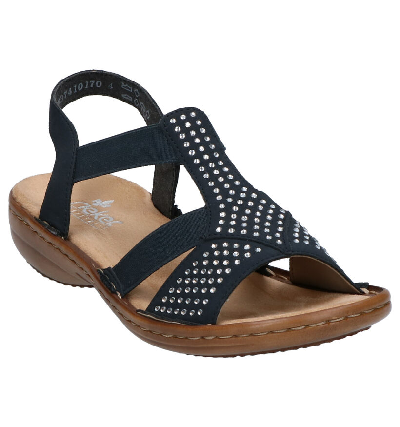 Rieker Blauwe Sandalen in stof (271879)