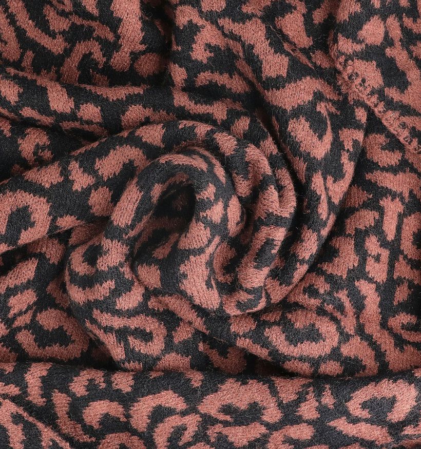 Laurent David Bruine Sjaal Leopard voor dames (382906)
