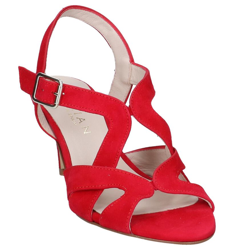 Rode Sandalen Marian in nubuck (249286)