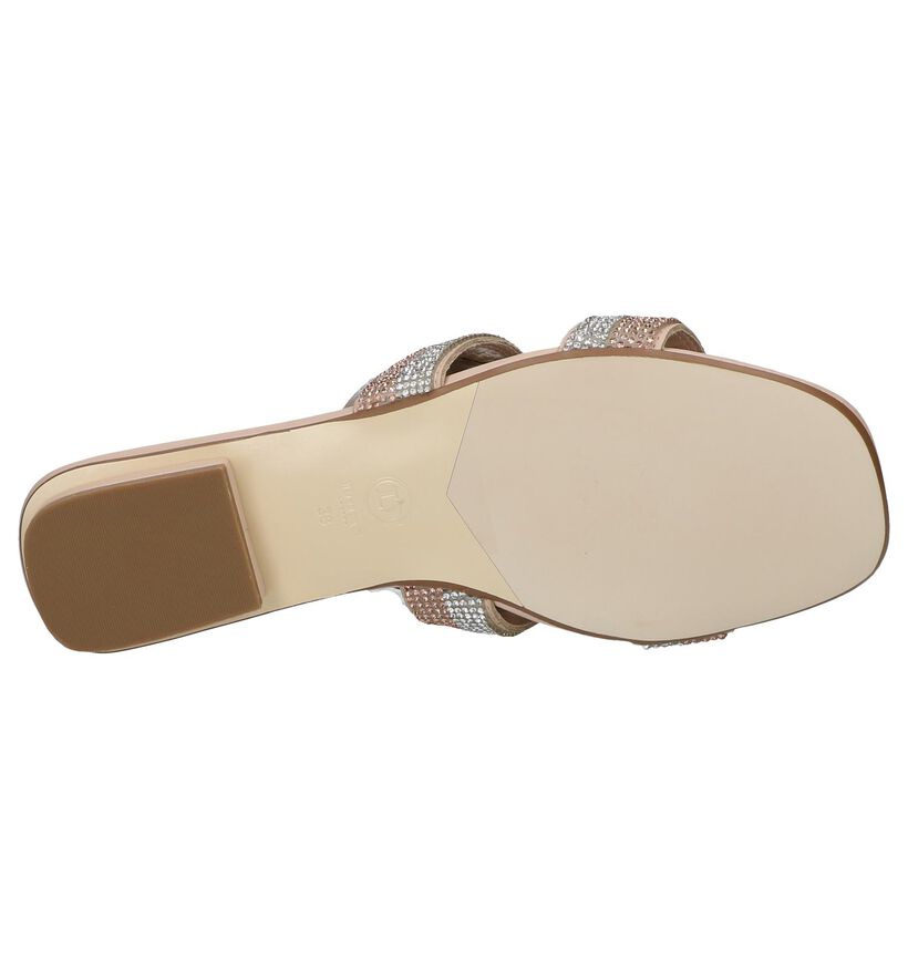 Gouden Slippers Dune Nadya in leer (240134)