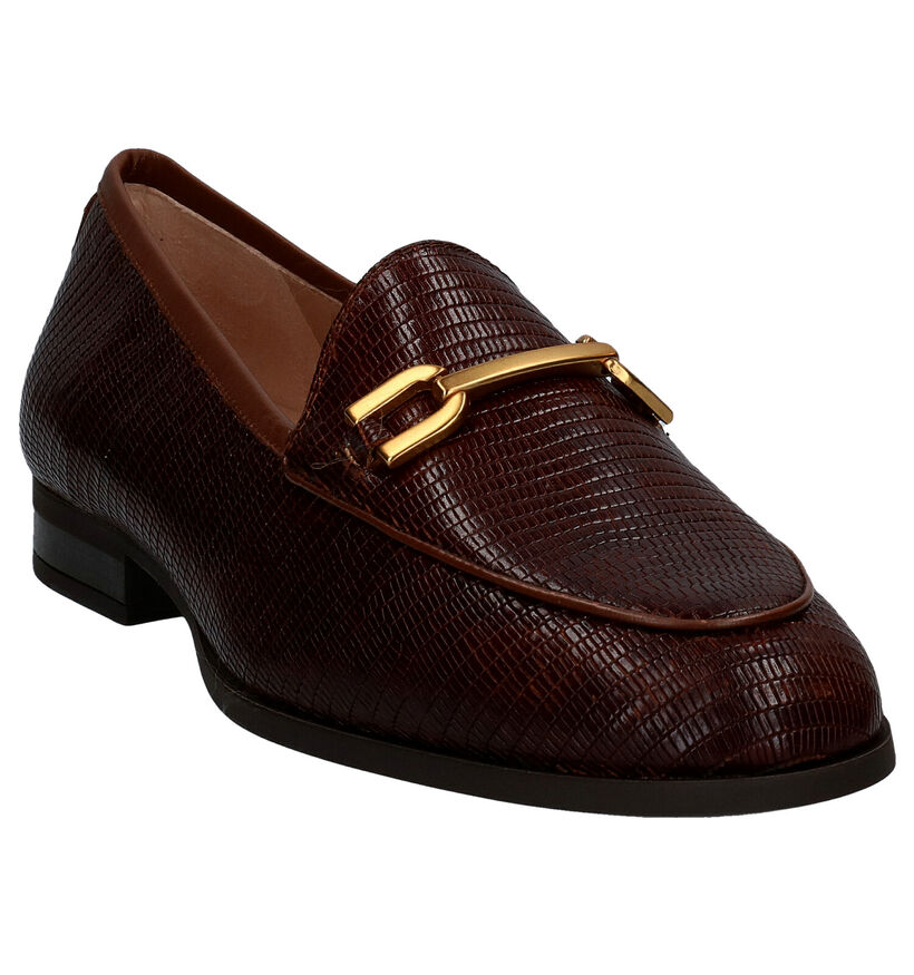 Unisa Daimiel Bruine Loafers in leer (283297)