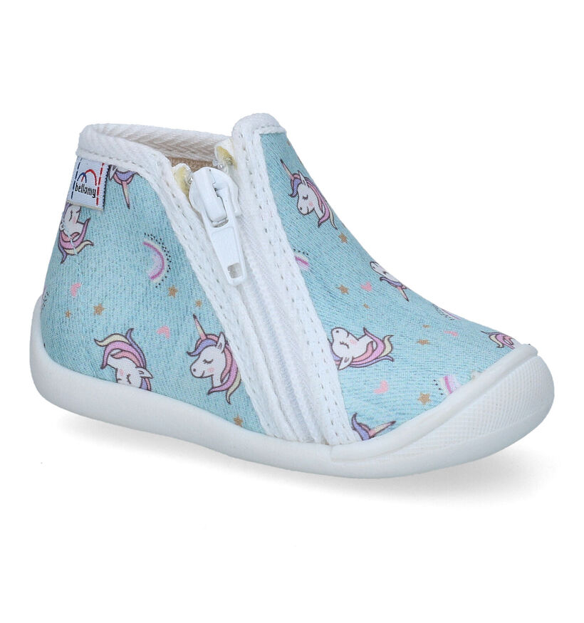 Bellamy Nora Pantoufles en Bleu en textile (309259)