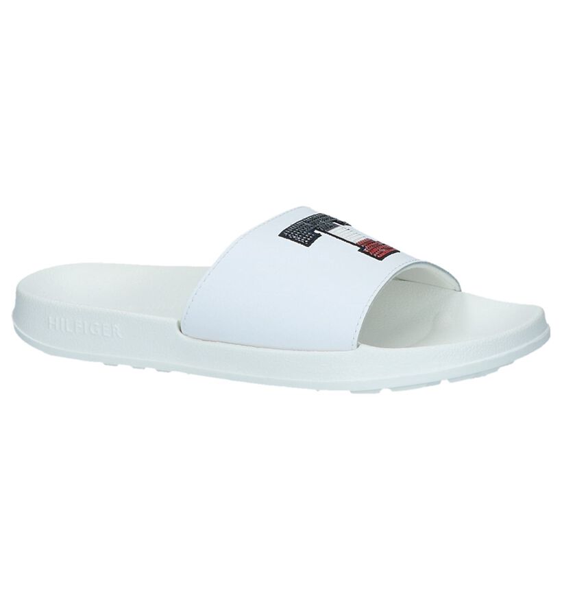 Tommy Hilfiger Witte Badslippers, , pdp