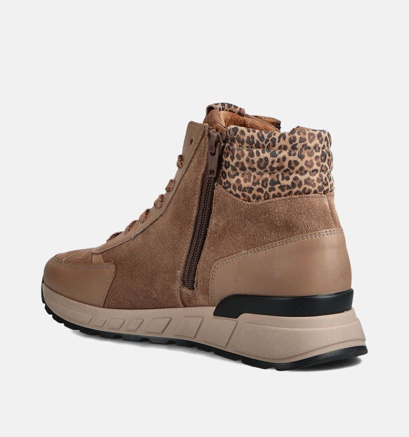 Gabor Bruine Hoge Sneakers voor dames (363153) - geschikt voor steunzolen