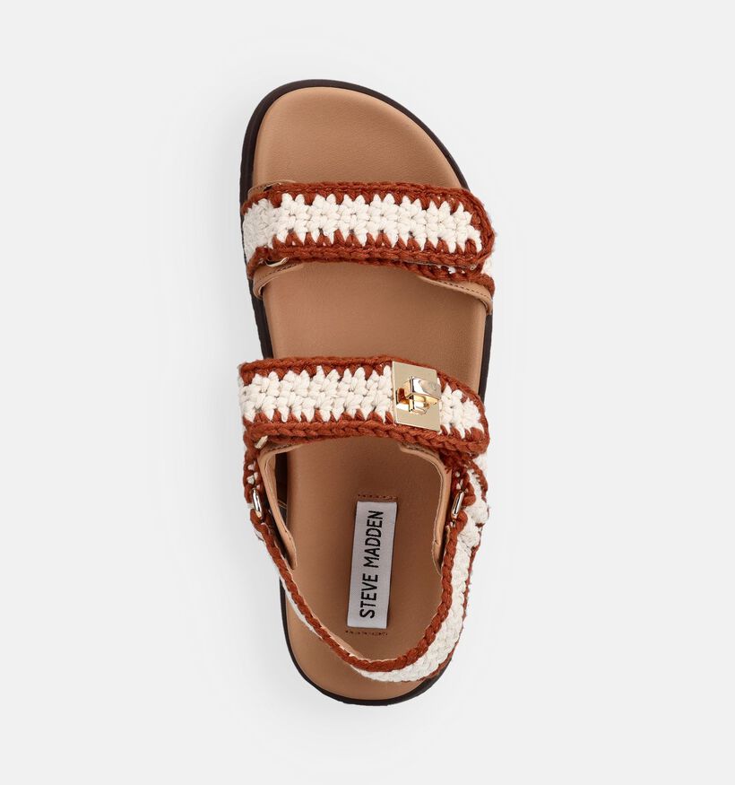 Steve Madden Mona Cream Sandales plates en &Eacute;cru pour femmes (372092)